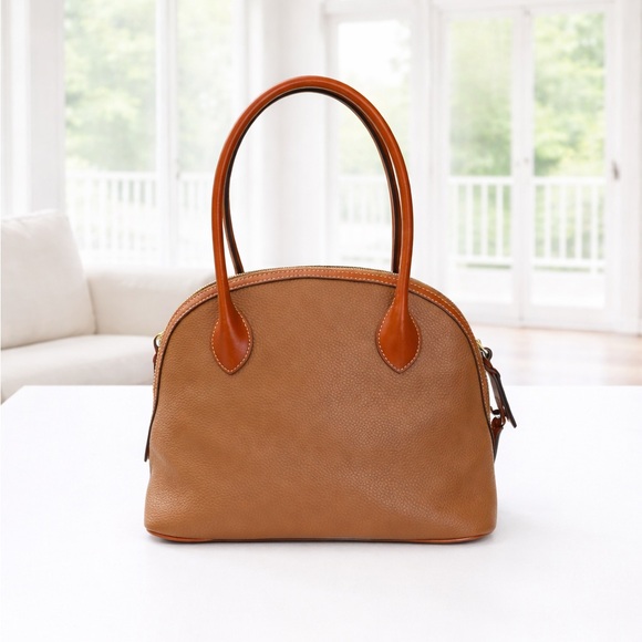 Dooney & Bourke Domed Shaped Pebble Leather Leather Satchel - GUC - Picture 2 of 11